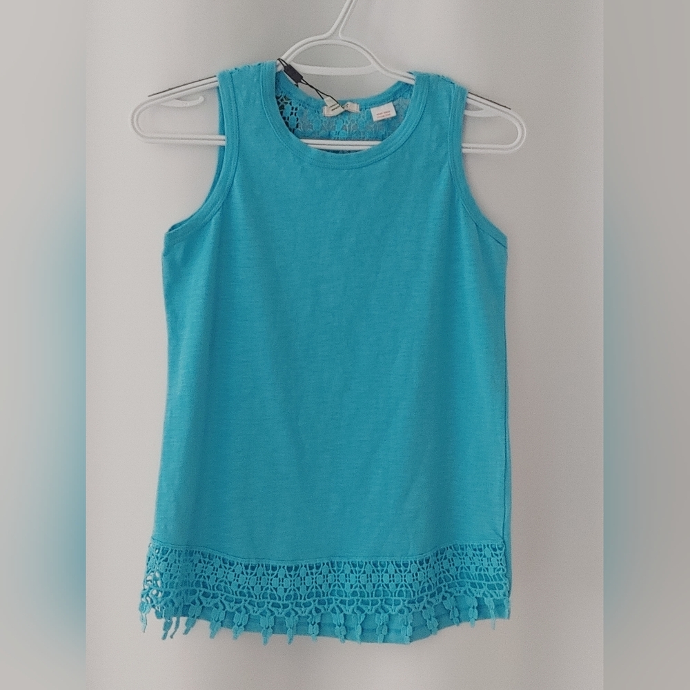 Silver Jeans Turquoise Top with Lace Detail